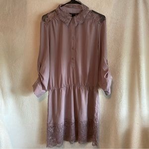 Victoria’s Secret Light Blum Purple Elastic Waist Lace Accent Dress